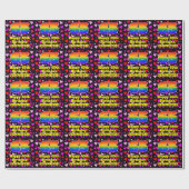 65. Geburtstag: Loving Hearts Pattern, Regenbogen Geschenkpapier (Flach)