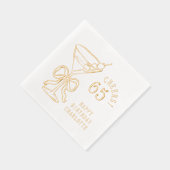 65. Geburtstag Martini 65. Personalisiert Servietten Mit Folie (Rechts)