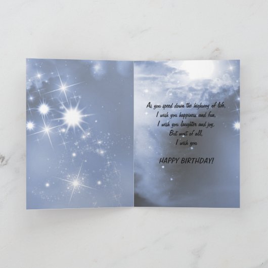 65. Geburtstag mit einem Biker Karte (Innenseite)