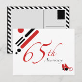 65. Geburtstag (Mod-Vögel) Postkarte (Vorne/Hinten)
