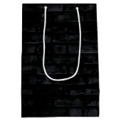 65. Geburtstag Neon Sign auf Brick Mittlere Geschenktüte (Rückseite)