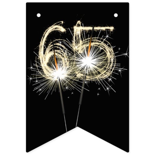 65. Geburtstag- oder Jubiläum-Party Wimpelkette (Dritte Fahne)