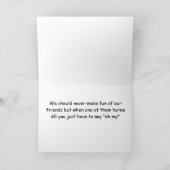 **65. GEBURTSTAG*** OH MEIN SPASS VON IHNEN! Karte (Innenseite)