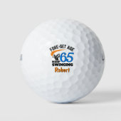 65. Geburtstag Onkel Geschenk Lustig Blau Benutzer Golfball (Vorderseite)
