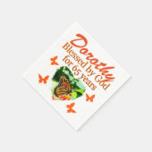 65. GEBURTSTAG PERSONALISIERTE BUTTERFLY NAPKINS SERVIETTE (Ecke)