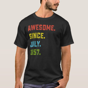 65. Geburtstag Phantastisch seit Juli 1957 65 Jahr T-Shirt