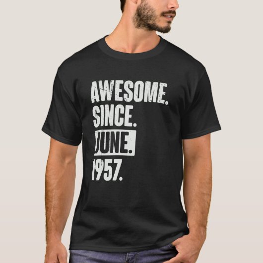 65. Geburtstag Phantastisch seit Juni 1955 T-Shirt (Vorderseite)
