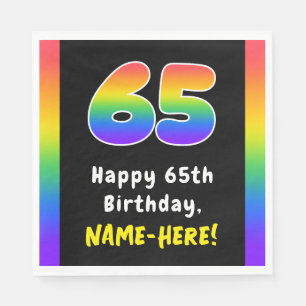 65. Geburtstag: Rainbow Spectrum # 65, Individuell Serviette