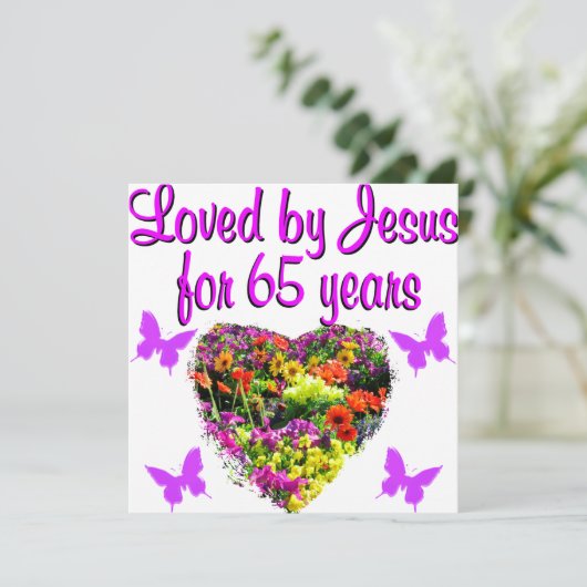 65. GEBURTSTAG RELIGIOUS KARTE (Stehend Vorderseite)