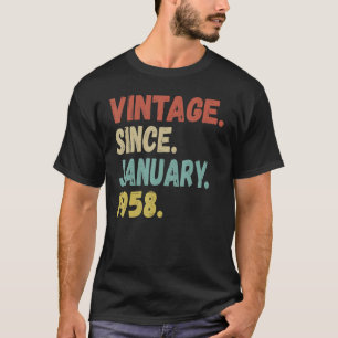 65. Geburtstag Retro Vintag 1958 65 Jahre Sein T-Shirt