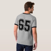 65. Geburtstag Ringer T-Shirt (Schwarz voll)