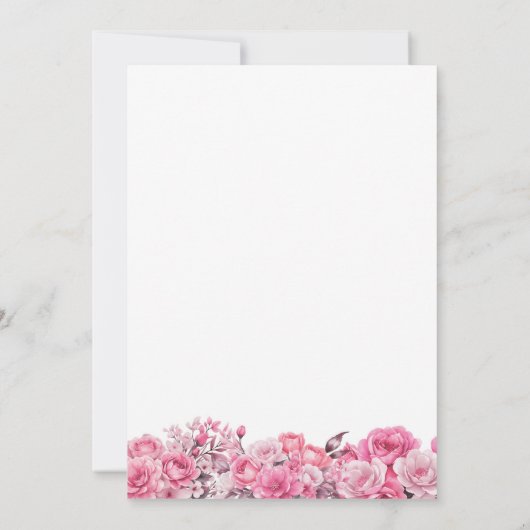 65. Geburtstag Rosa Party Einladung (Rückseite)