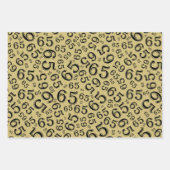 65. Geburtstag Schwarz & Gold Zahlenmuster 65 Geschenkpapier Set (Vorderseite 2)