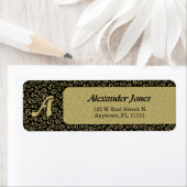 65. Geburtstag Schwarz & Gold Zufallszahlenmuster (Insitu)