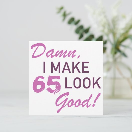 65. Geburtstag Spaß Karte (Stehend Vorderseite)