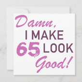 65. Geburtstag Spaß Karte (Vorderseite)
