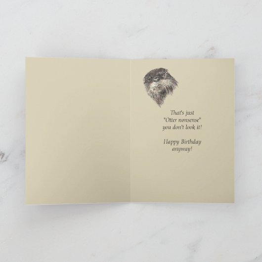 65. Geburtstag Spaß & Niedliches Tier Karte (Innenseite)