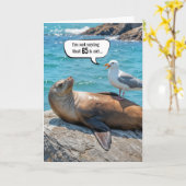 65. Geburtstag Spaß Seagull auf einer Seelenlandsc Karte (Gelbe Blume)