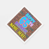 65. Geburtstag ~ Spaß, Urban Graffiti Inspiriert L Serviette (Ecke)