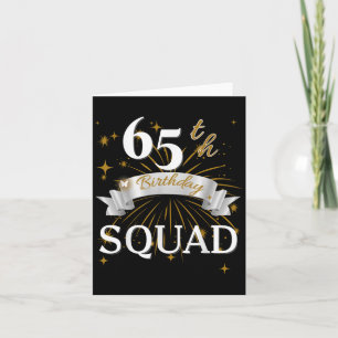 65. Geburtstag Squad Familie Party Style Crew Matc Karte