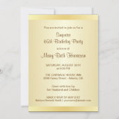 65. Geburtstag Überraschung Party Foto Einladungen (Rückseite)