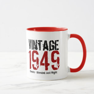 65. Geburtstag Vintag 1949 oder beliebiges Jahr V0 Tasse