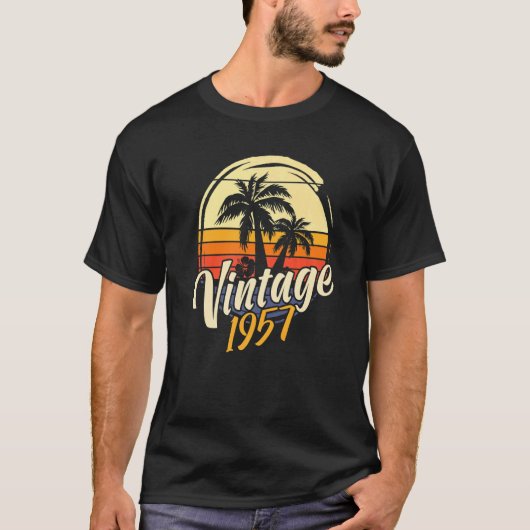 65. Geburtstag Vintag 1957 T-Shirt (Vorderseite)