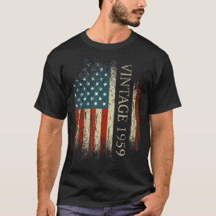 65. Geburtstag Vintag 1959 US-Flagge 65 Jahre alt T-Shirt