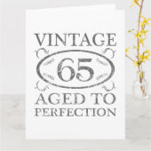65. Geburtstag Vintag Karte (Gelbe Blume)