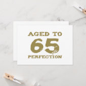 65. Geburtstag vollendet Karte (Vorderseite/Rückseite Beispiel)