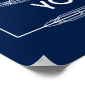 65. Geburtstag Welten Beste fabelhafte Dunkelblau Poster (Ecke)