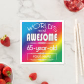 65. Geburtstag Welten Beste Fabelous Regenbogen Serviette (Beispiel)