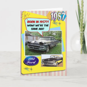 65. Geburtstag! Wow, genauso alt wie dieser Chevy Karte