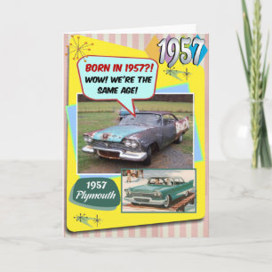 65. Geburtstag! Wow, genauso alt wie dieser Chevy Karte