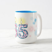 65. Geburtstag Zweifarbige Tasse (VorderseiteRechts)