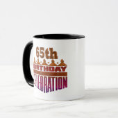 65. Geburtstags-Feier-Geschenke Tasse (Vorderseite Links)