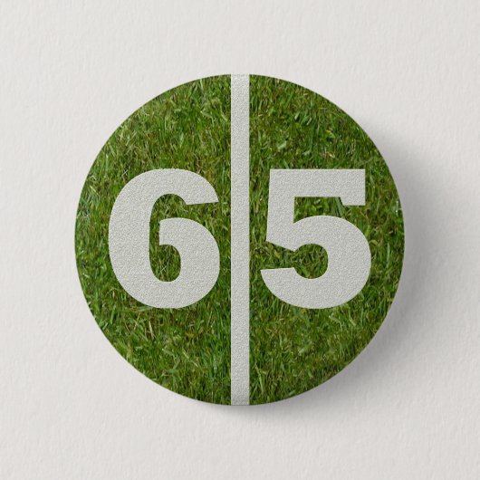 65. Geburtstags-Fußball-Yard-Knopf Button (Vorderseite)