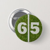 65. Geburtstags-Fußball-Yard-Knopf Button (Vorne & Hinten)