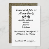 65. Geburtstags-Party Einladung (Vorne/Hinten)