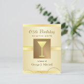 65. Geburtstags-Überraschungs-Party Einladungen - (Stehend Vorderseite)