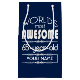 65. Geburtstags-Weltgut fabelhaftes dunkelblaues Kleine Geschenktüte