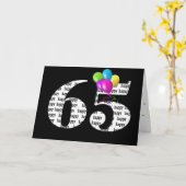 65. Geburtstagsballon Karte (Gelbe Blume)