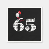 65. Geburtstagsballons Serviette (Vorderseite)