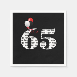 65. Geburtstagsballons Serviette