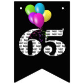 65. Geburtstagsballons Wimpelkette (Zweite Fahne)