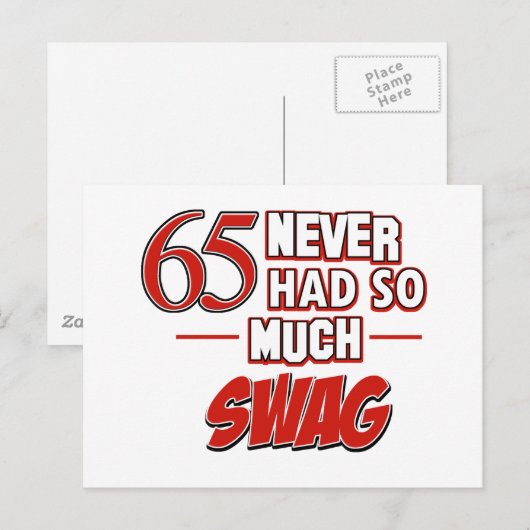 65. Geburtstagsdesigns Postkarte (Vorne/Hinten)