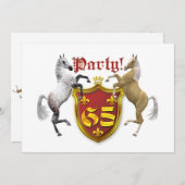 65. Geburtstagsfeier mit Wappen Einladung (Vorne/Hinten)