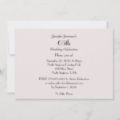 65. Geburtstagsfeier Pale Pink Rose Einladung (Rückseite)