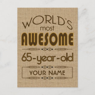 65. Geburtstagsfeier Weltklasse Einladungspostkarte