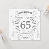 65. Geburtstagsgeschenk Karte (Vorderseite/Rückseite Beispiel)
